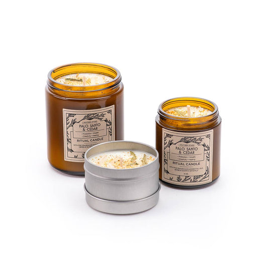 Palo Santo + Cedar Ritual Candle - 4 oz.