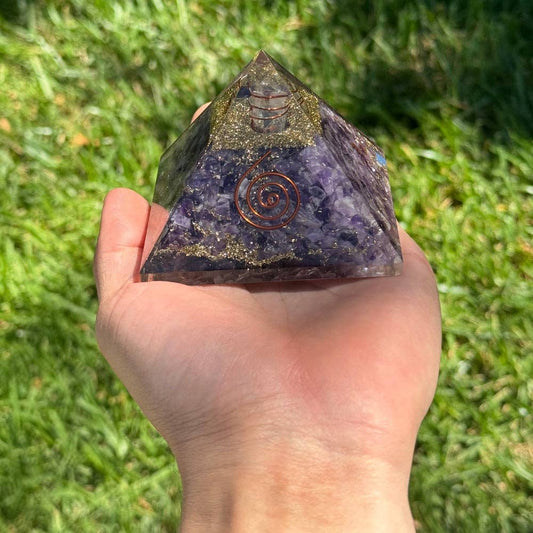 Amethyst Orgonite Pyramid