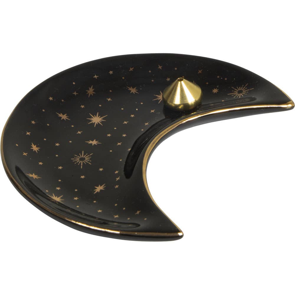 Celestial Crescent Moon Incense Holder