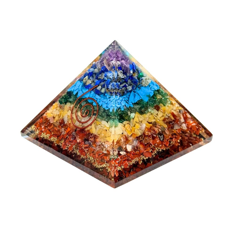 7 Chakra Orgonite Pyramid