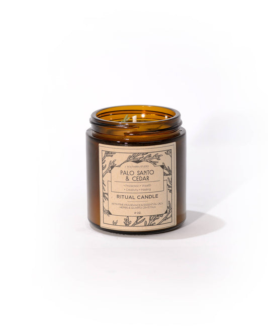 Palo Santo + Cedar Ritual Candle - 4 oz.