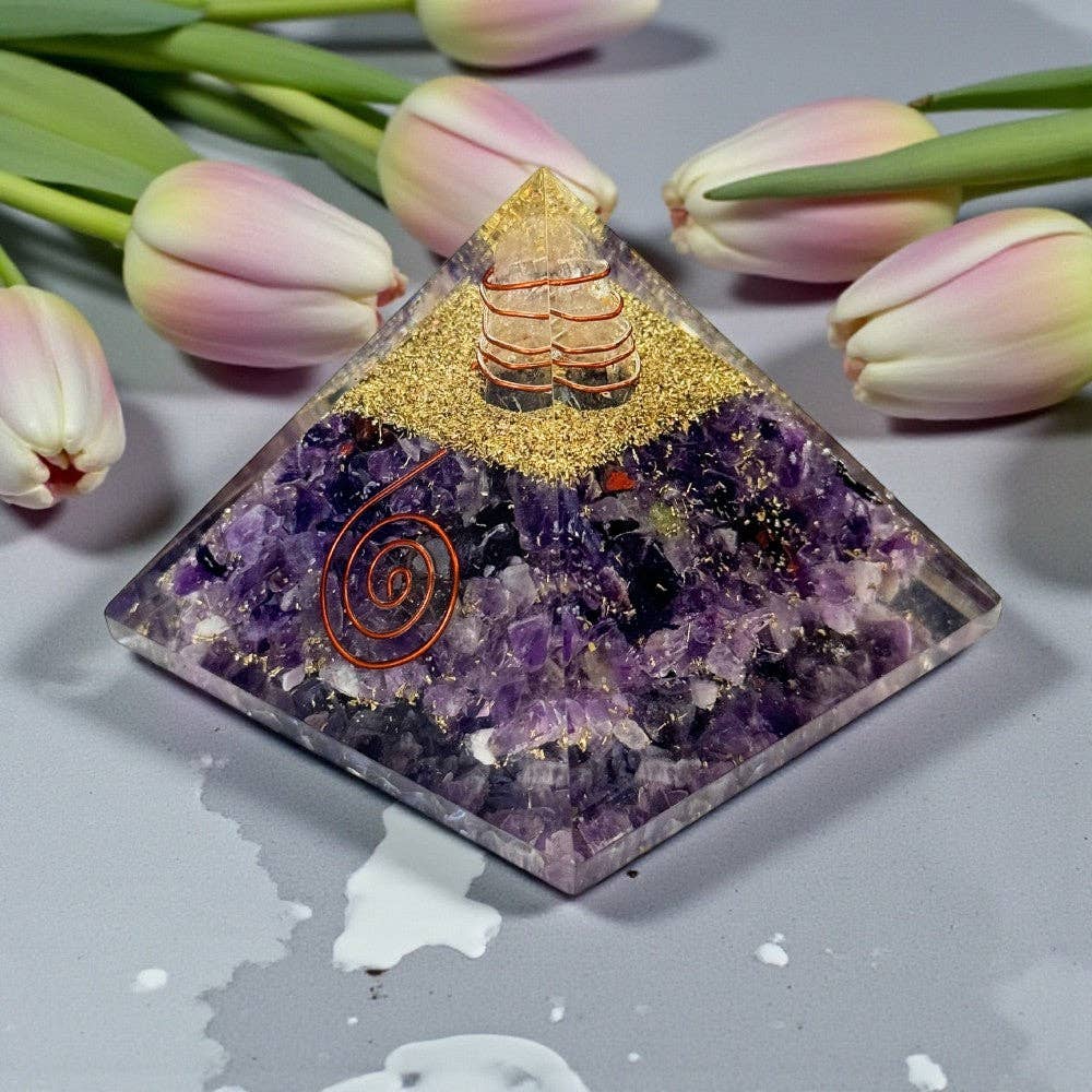 Amethyst Orgonite Pyramid