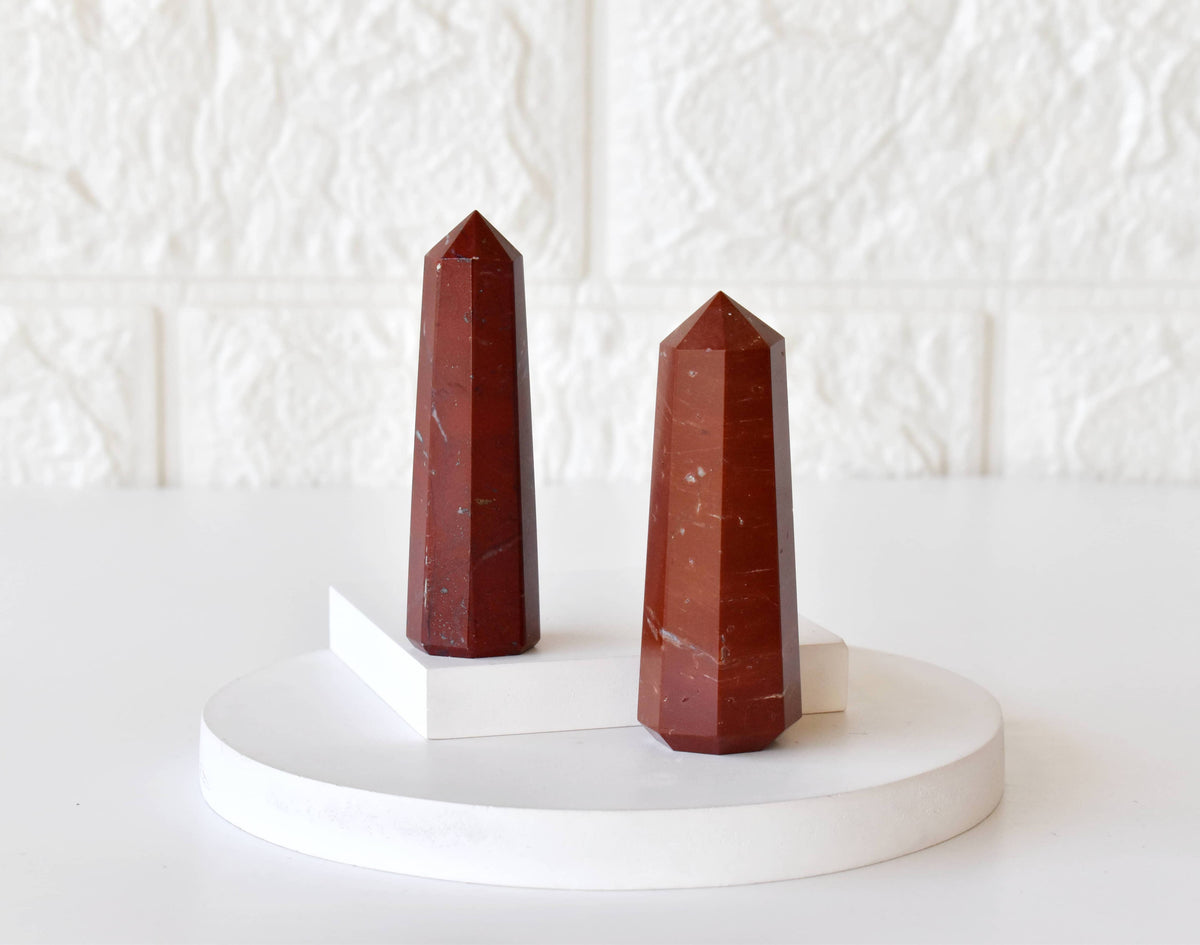 Red Jasper Crystal Tower