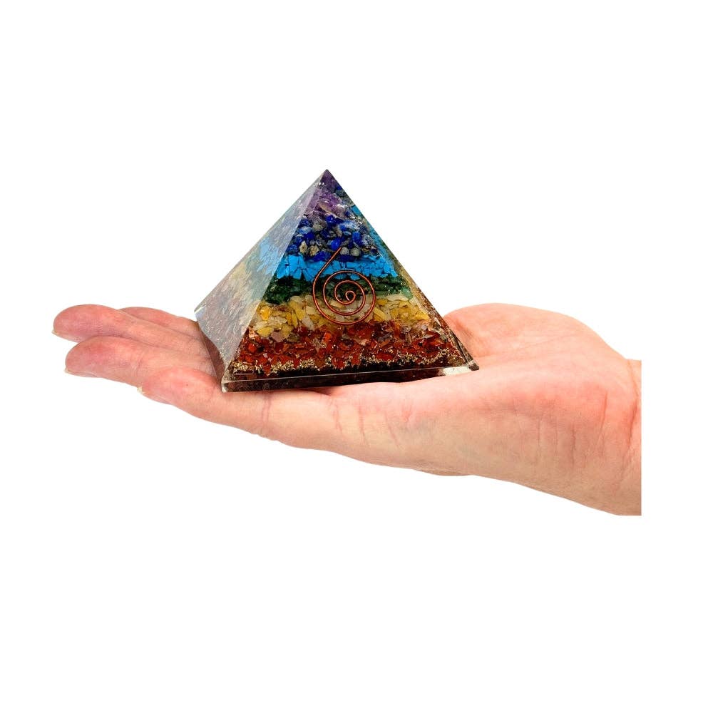 7 Chakra Orgonite Pyramid