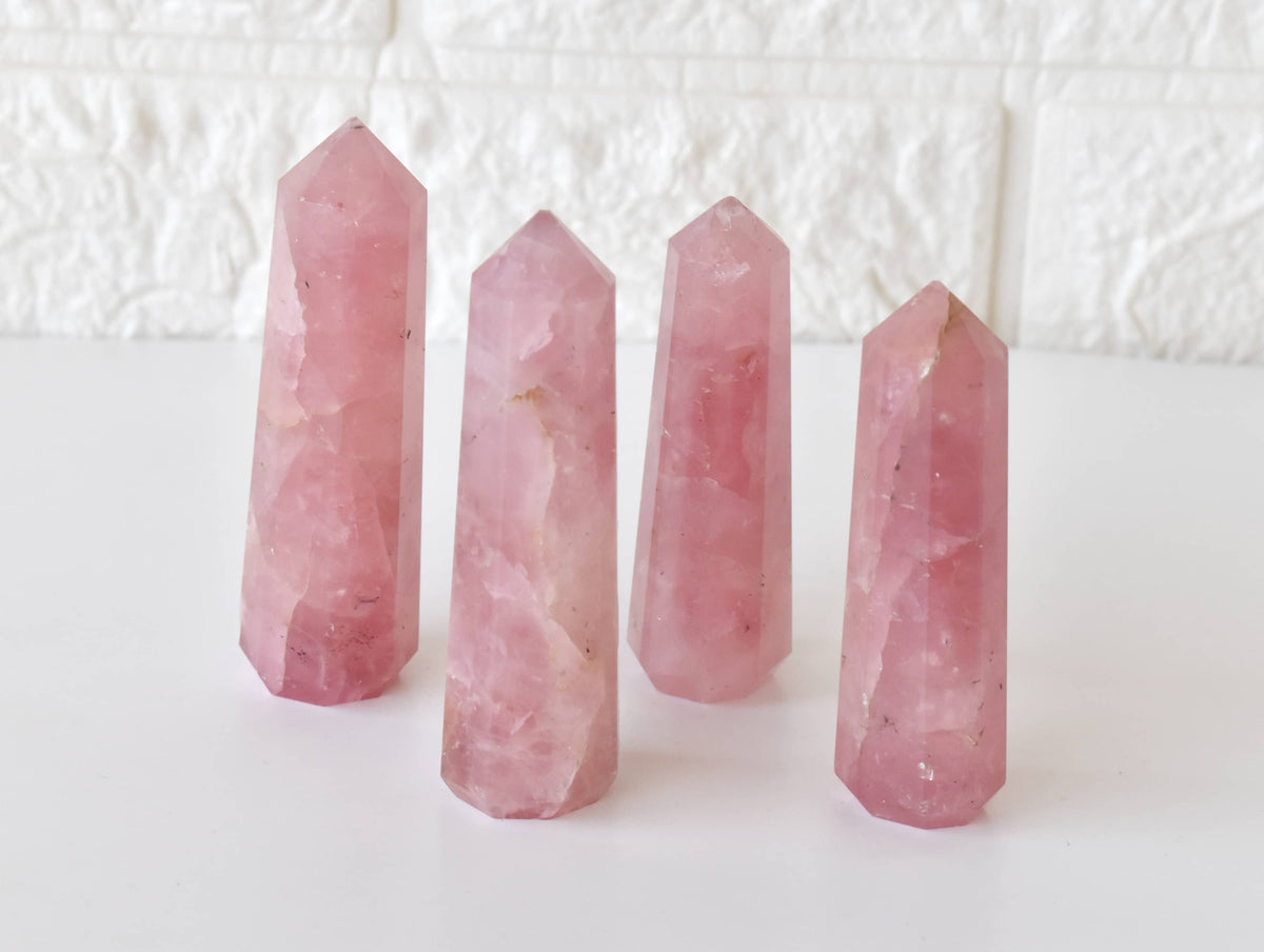 Rose Quartz Crystal Tower