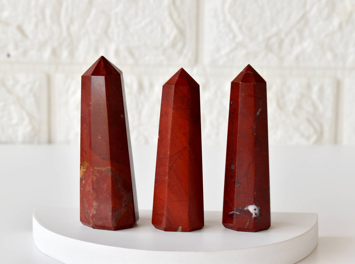 Red Jasper Crystal Tower