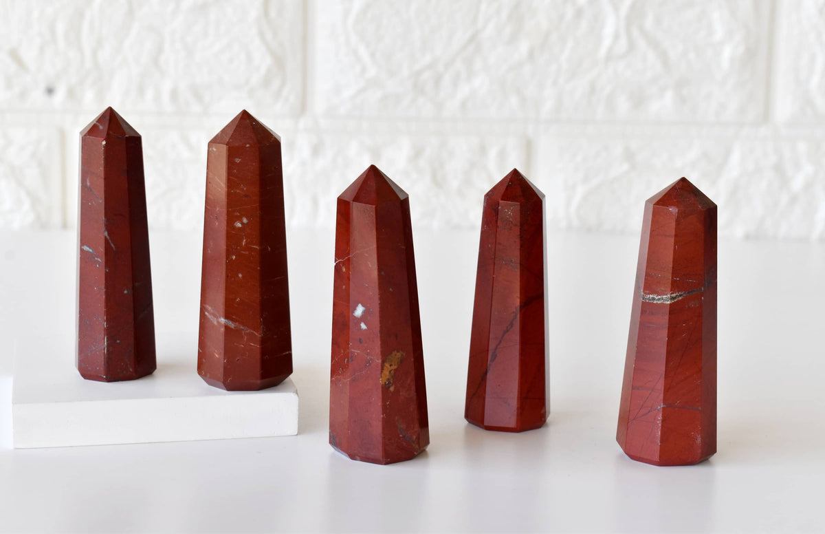 Red Jasper Crystal Tower