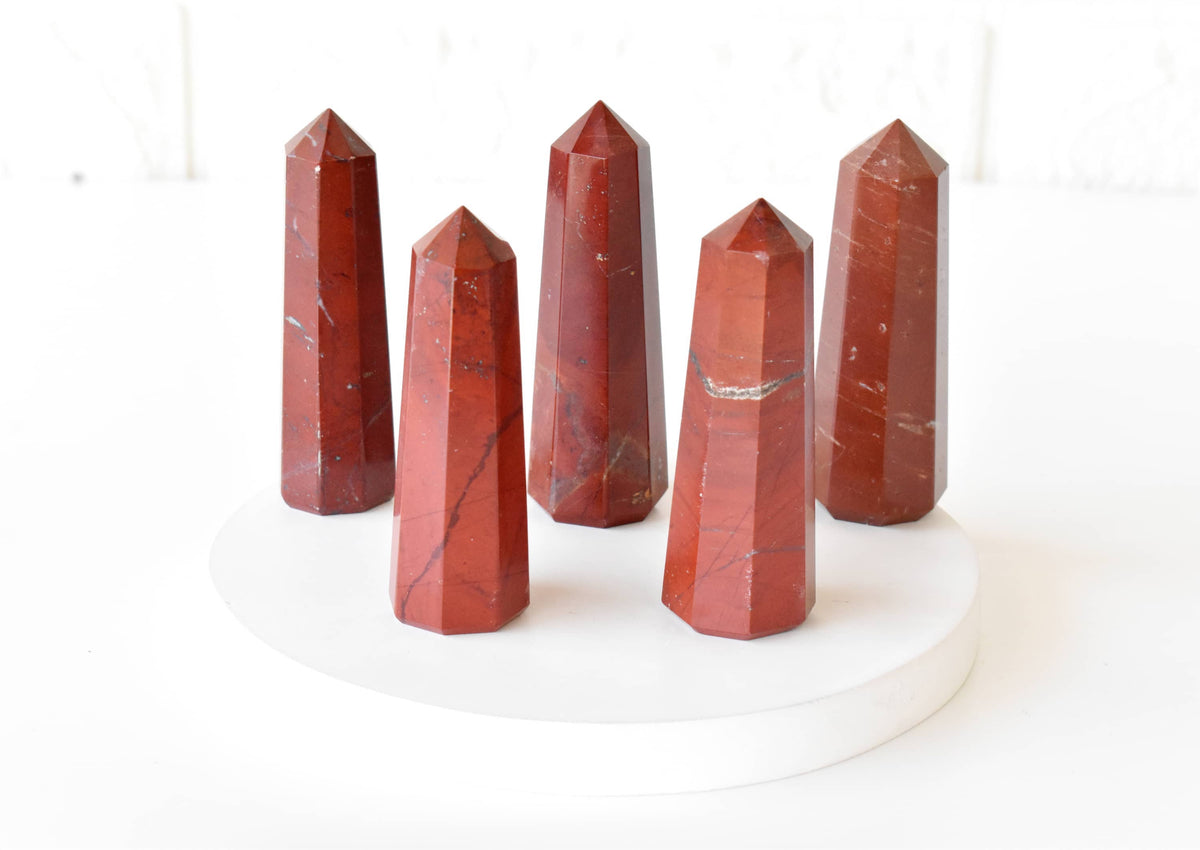 Red Jasper Crystal Tower