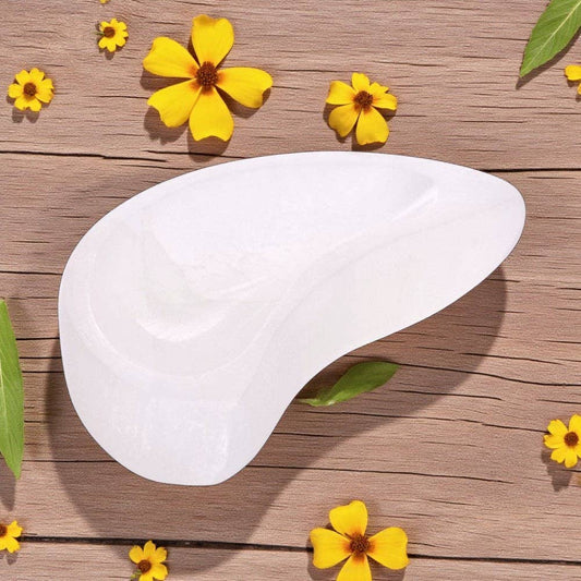 Selenite Crescent Moon Dish