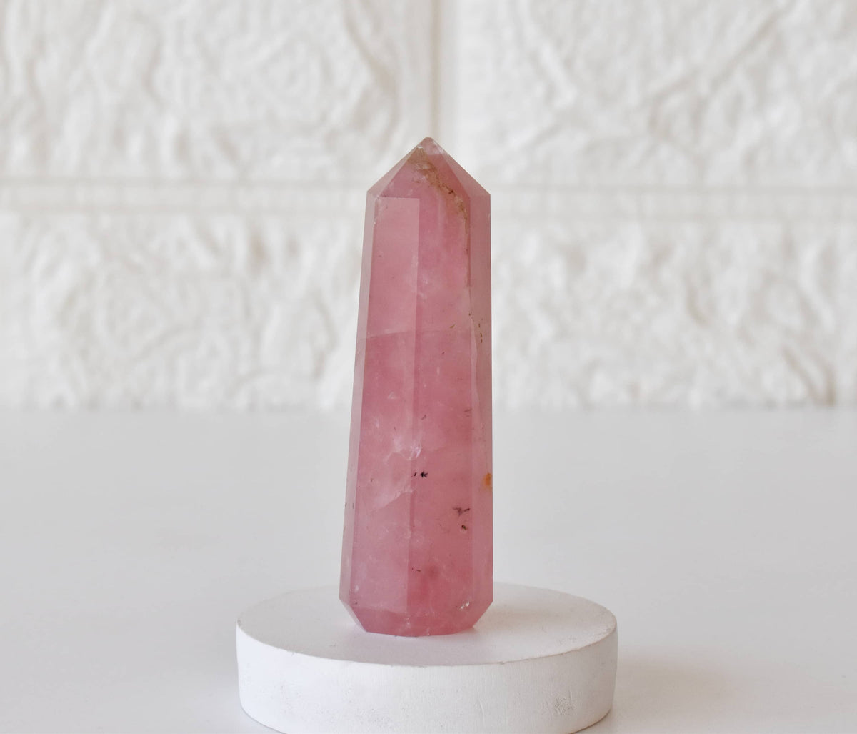 Rose Quartz Crystal Tower