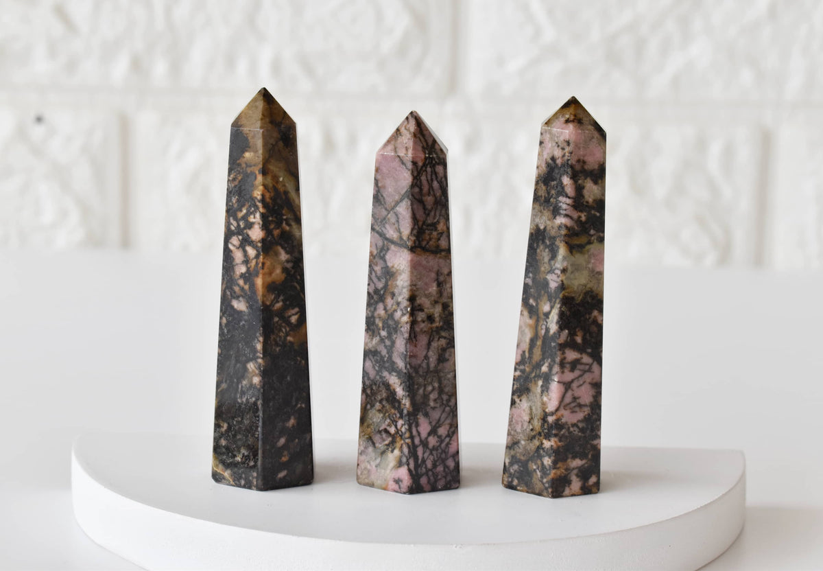 Rhodonite Crystal Tower
