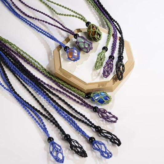 Crystal Cage Woven Necklace