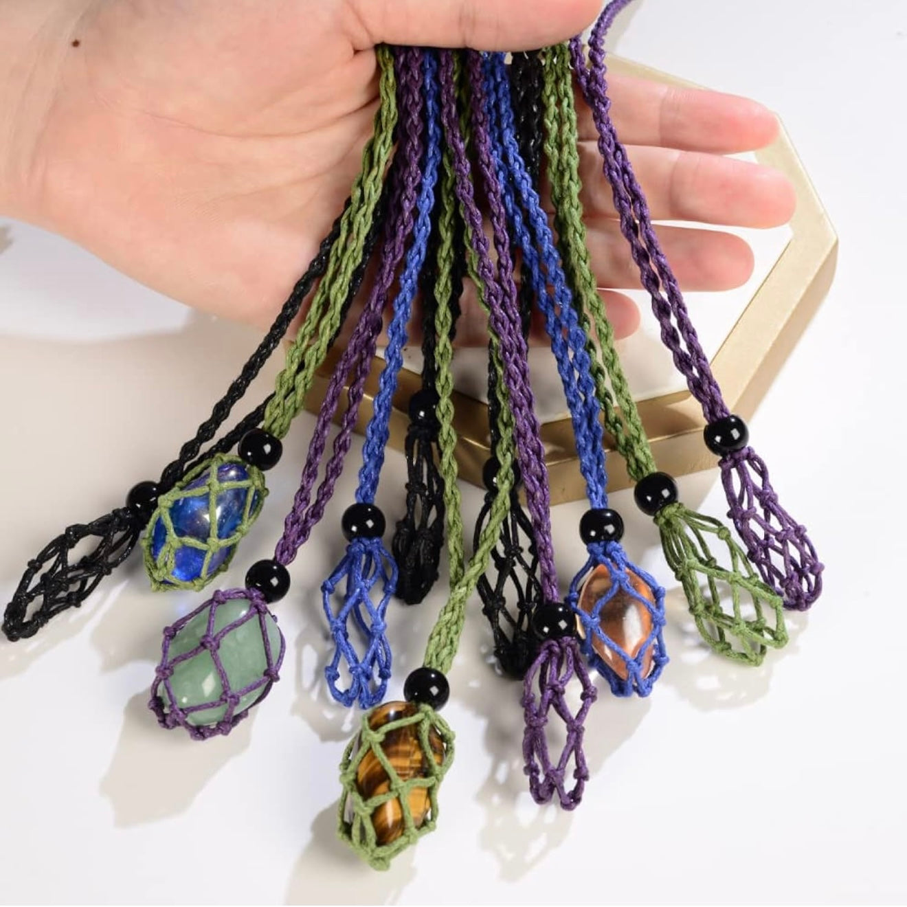 Crystal Cage Woven Necklace