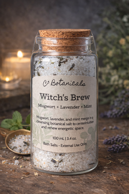 Ritual Bath Salts - Witch's Brew - Mugwort + Lavender + Mint