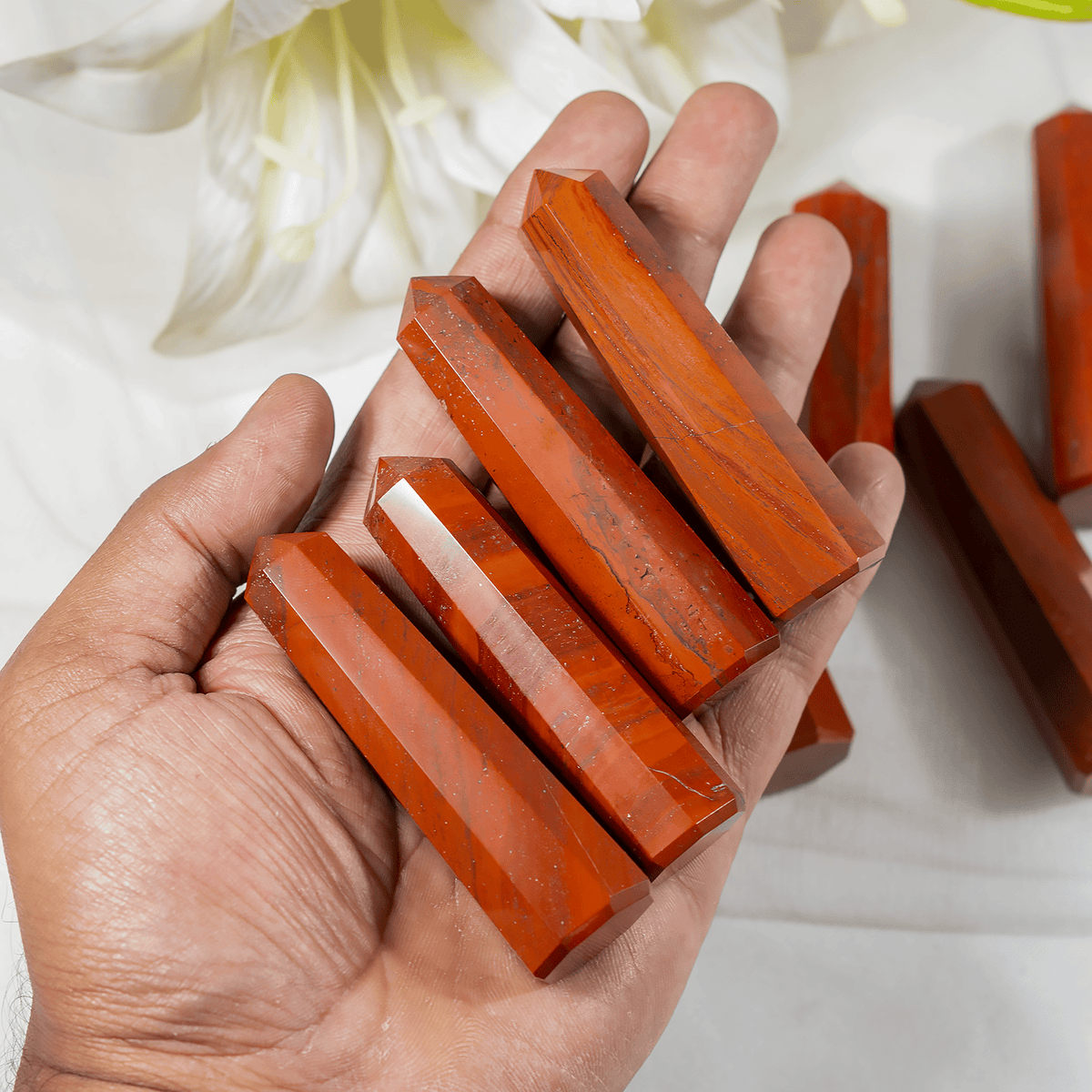 Red Jasper Crystal Tower