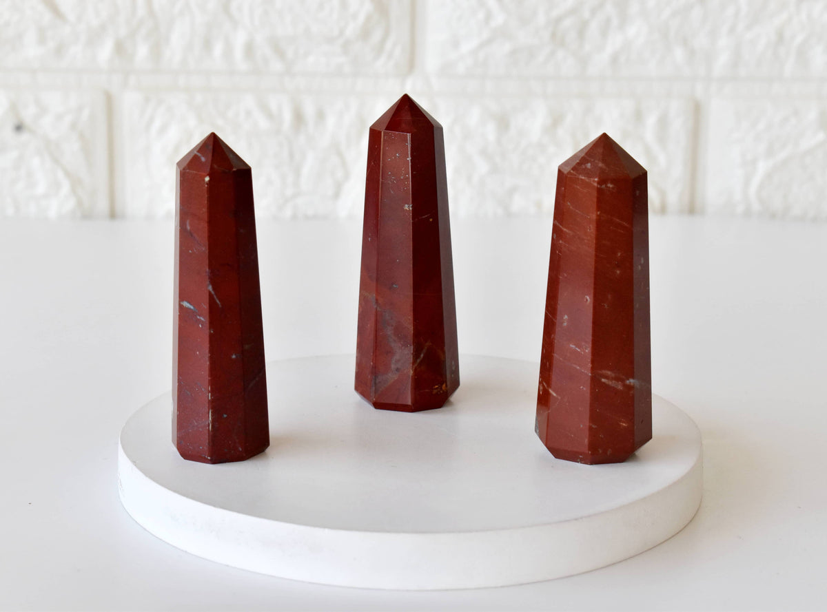 Red Jasper Crystal Tower