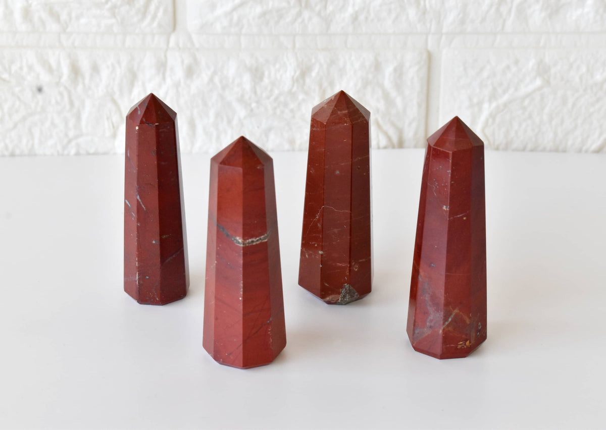 Red Jasper Crystal Tower