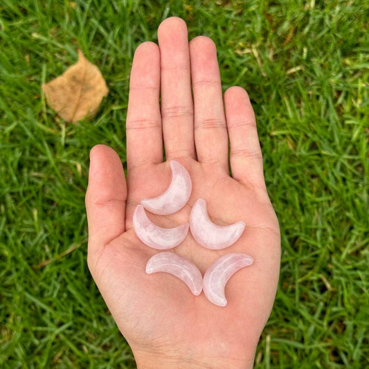 Rose Quartz Crystal Moon