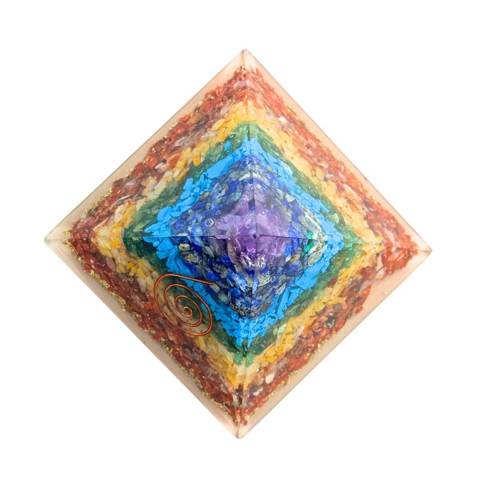 7 Chakra Orgonite Pyramid