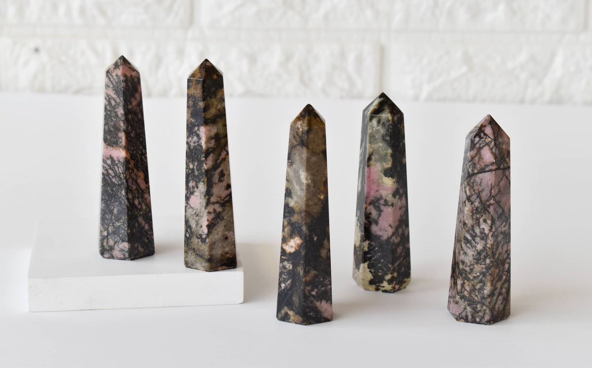 Rhodonite Crystal Tower